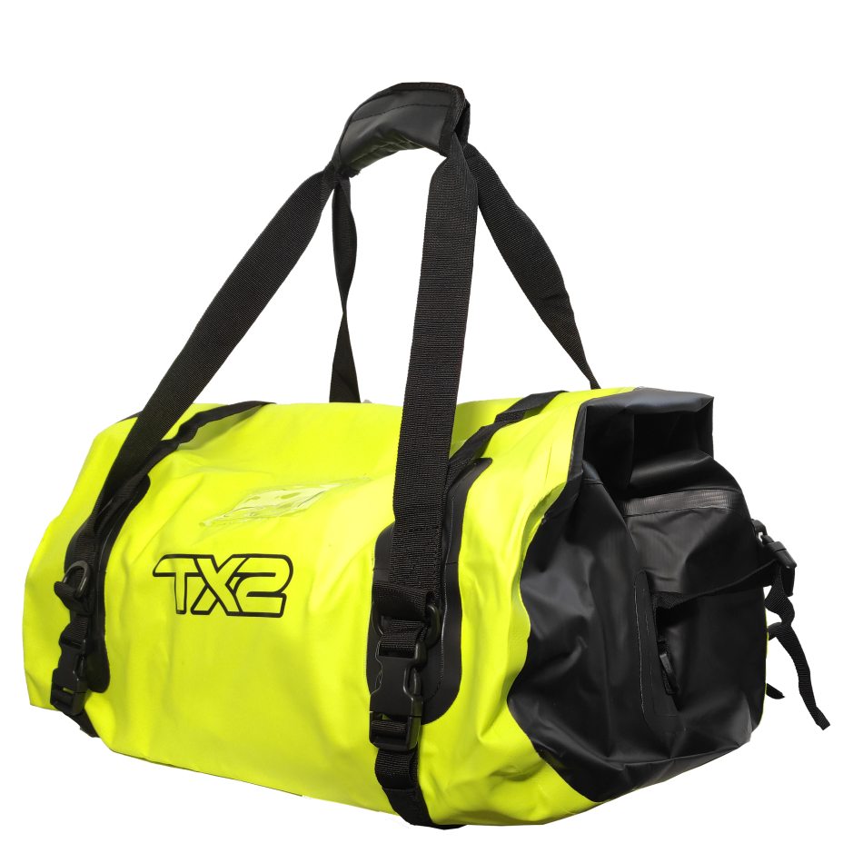 Accesorios : MALETA IMPERMEABLE TECHX2 MOD. DR42 AMARILLO  FLUORESCENTE/NEGRO 60L(VALVULA DE VENTILACIÓN)